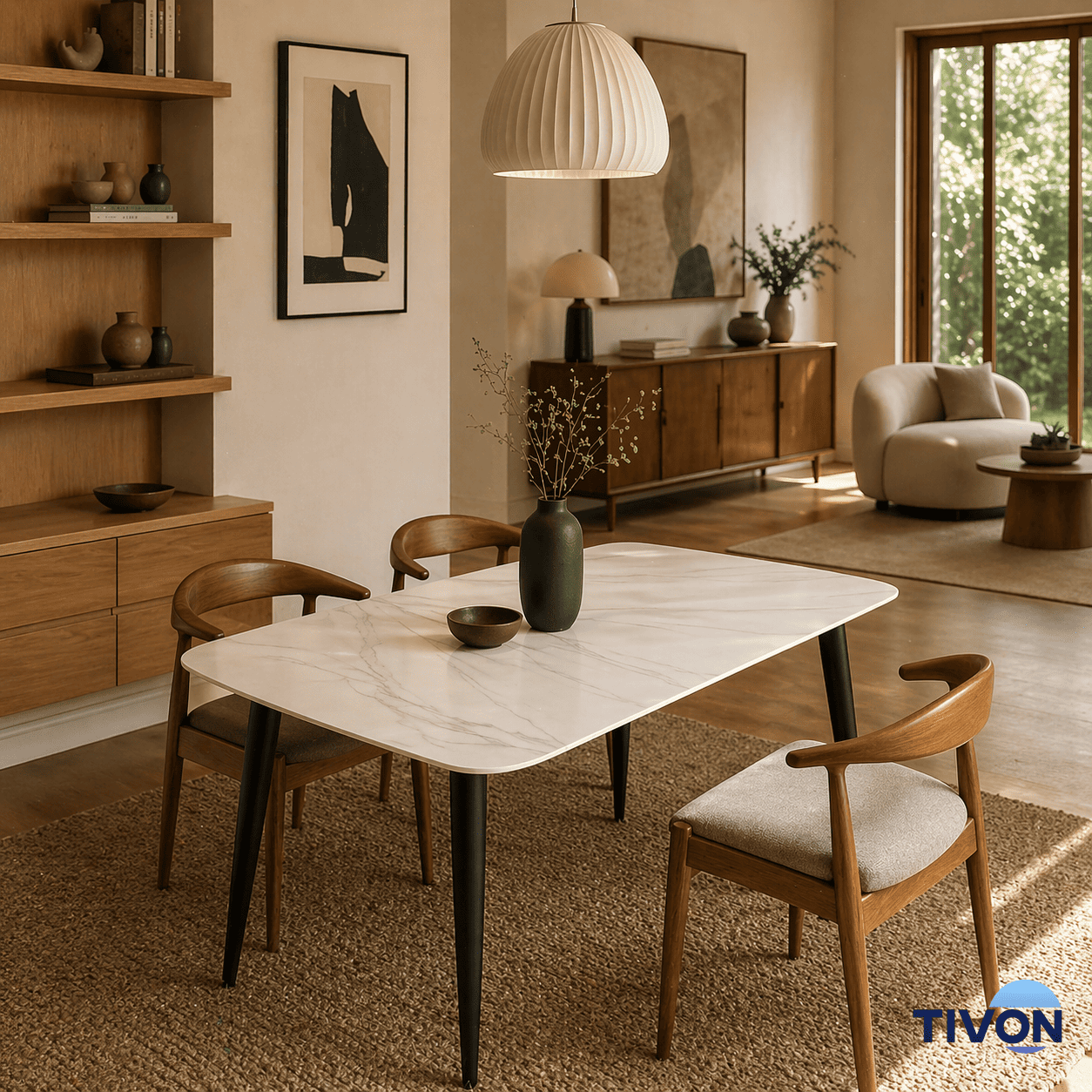 Sintered Stone Dining Table with legs